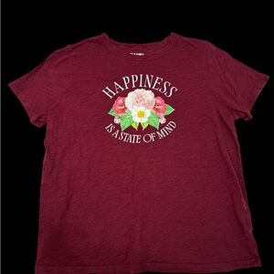 Old Navy Burgundy Graphic Tee